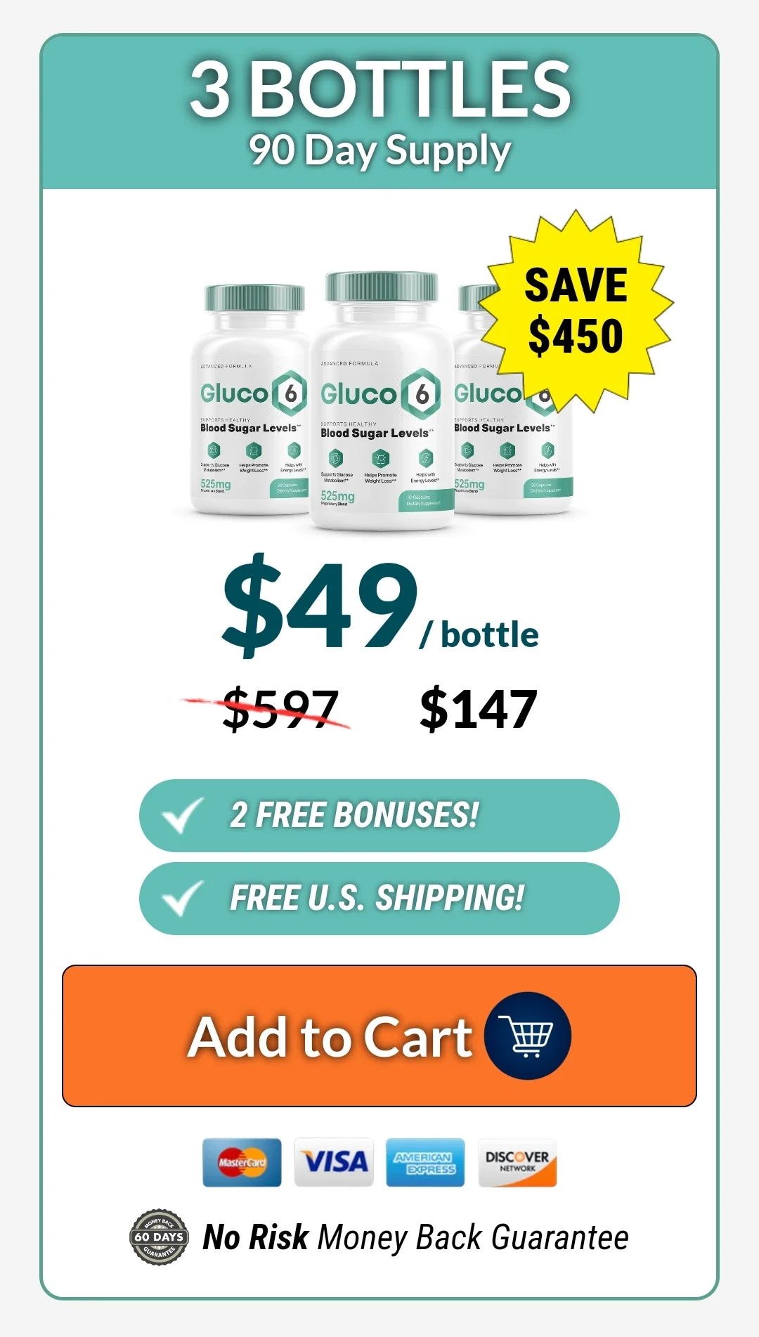 GlycoPulse™ 3 bottles pricing